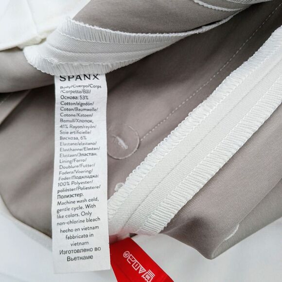 Spanx On- The -Go Slim Straight Ankle Pant 20372Q Classic White PS Patite Small - Picture 15 of 15